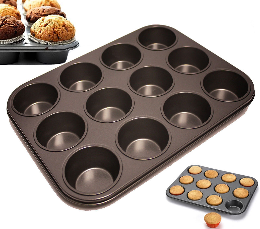 12 Cupcake Muffin Baking Tray