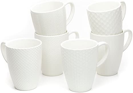 White Ceramic mugs neoking